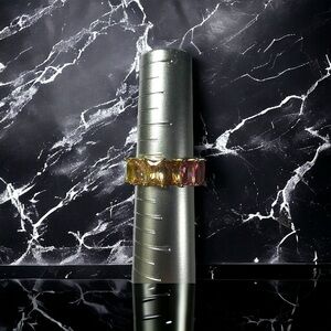 GM CN 925 Sterling Silver 6 mm Rainbow CZs Eternity Ring Size 6 Gay Pride 6g New